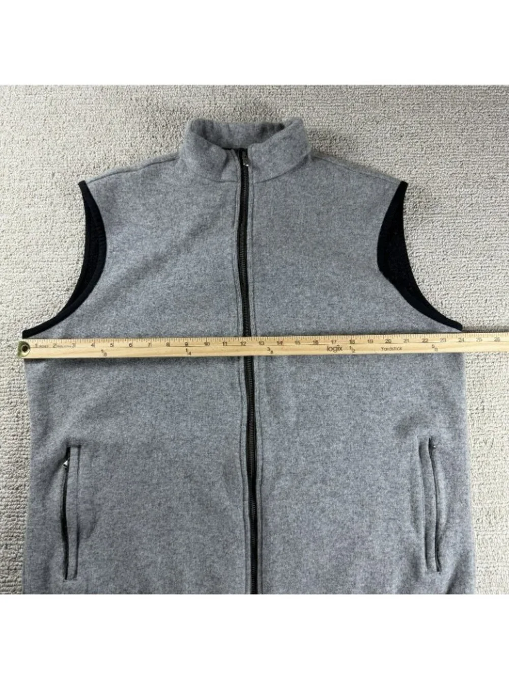 Polo Ralph Lauren Golf Full Zip Brushed Wool Sweater Vest Gray Men’s Size XL